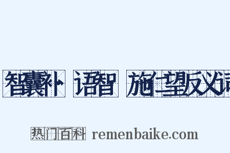 智囊补·语智·施仁望反义词是什么意思的图片